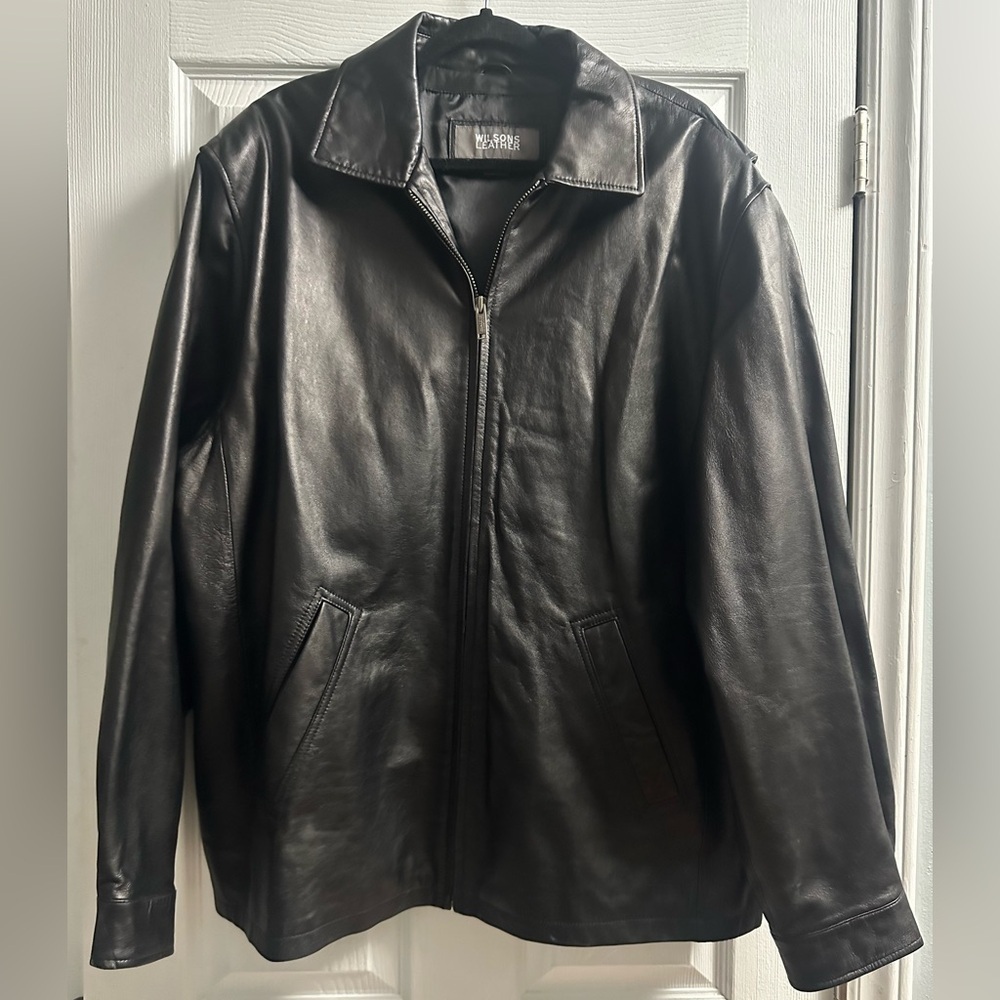 Wilson’s Leather Black Leather Jacket Size XLT